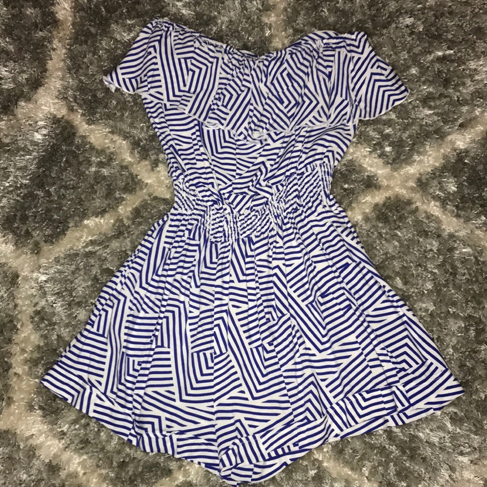 Adorable Blue and White Romper